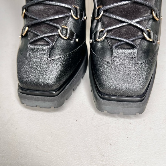 Jimmy Choo Madyn 130 Leather Ankle Square Toe Heel Boots W / Box Size 36.5 EUC - Picture 10 of 14